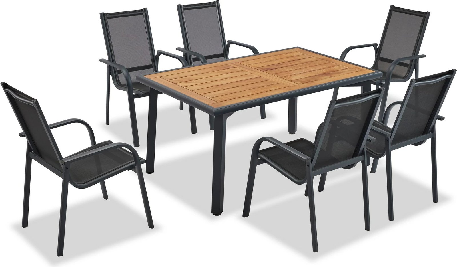 Set lounge për kopsht, Skye Decor, Berlin, ngjyrë antracit, dru, 6 pjesë