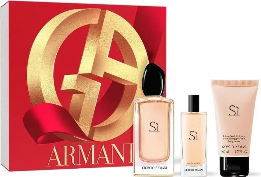 Set Eau de Parfum për femra Giorgio Armani Si 100ml + 15ml + balsam trupi 50ml