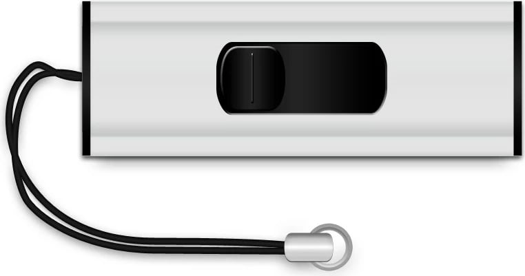 USB stick MediaRange MR914 8GB, USB 3.2, slide, zi/argjendtë