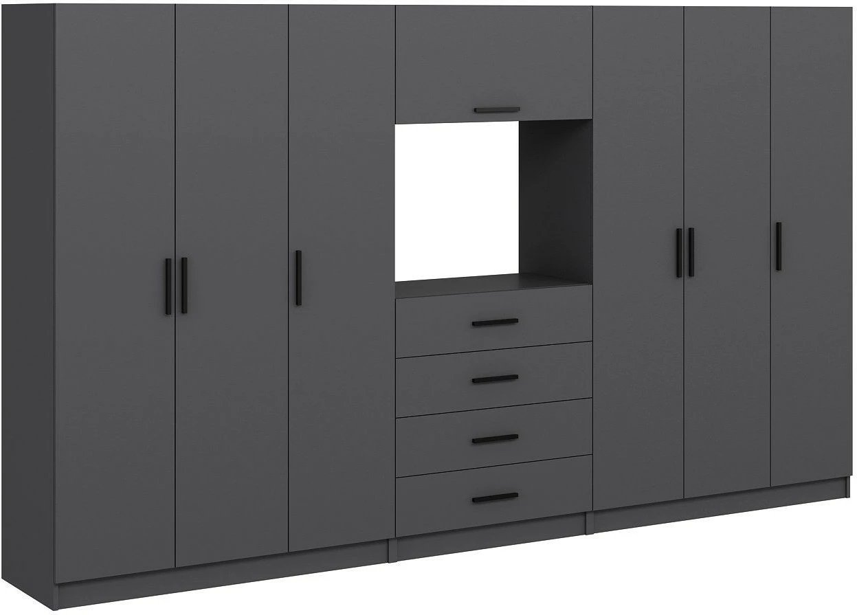 Dollap i madh, ngjyrë antracit, Skye Decor, Minar Kale - 7830