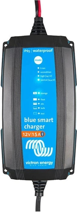Karikues baterie Victron Energy Blue Smart IP65 12V 15A me DC connector, blu