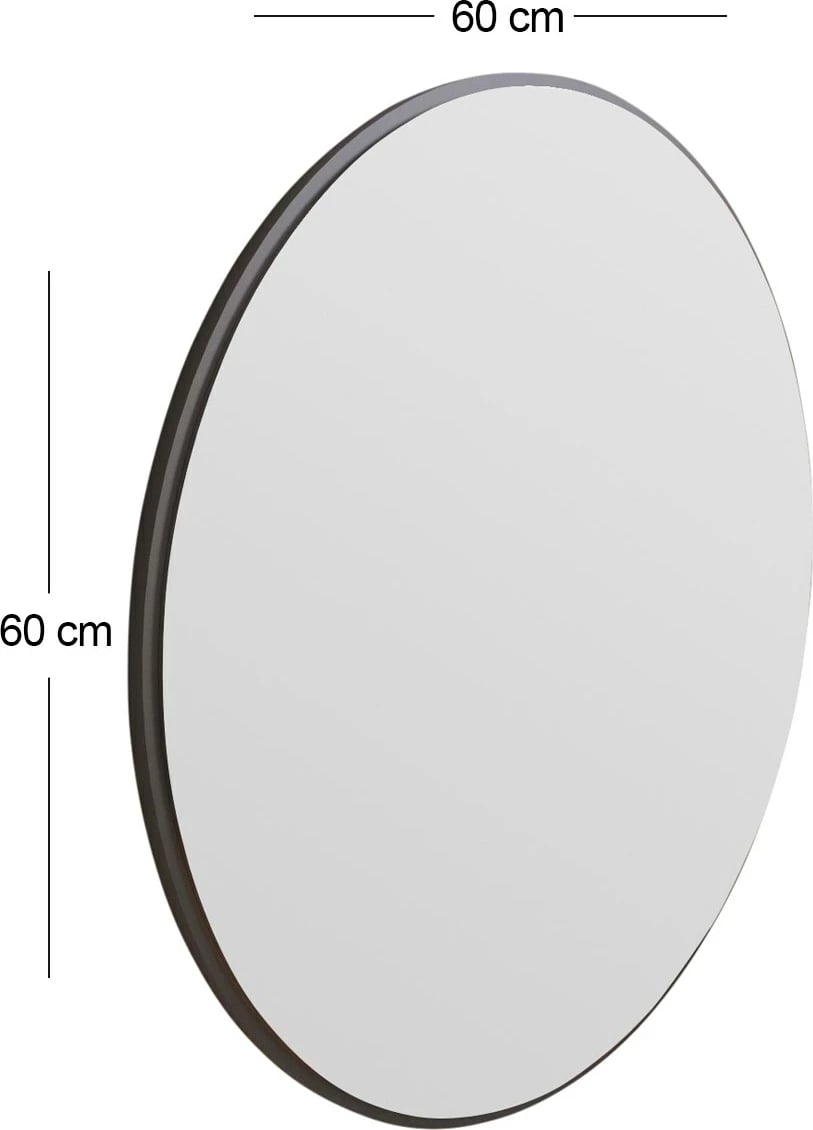 Pasqyrë e rrumbullakët, ngjyrë e zezë, Hanah Home Ozze