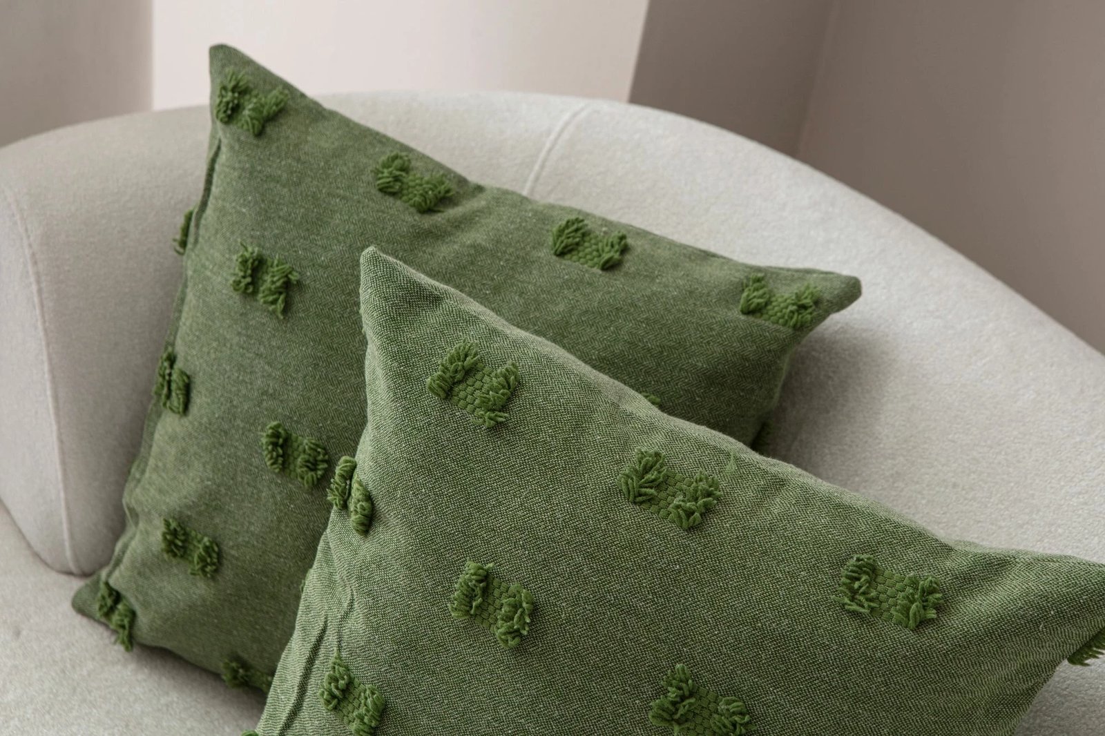 Set mbulesash për jastëkë (2 copë), Evila Originals, Tuffet - e gjelbër v2