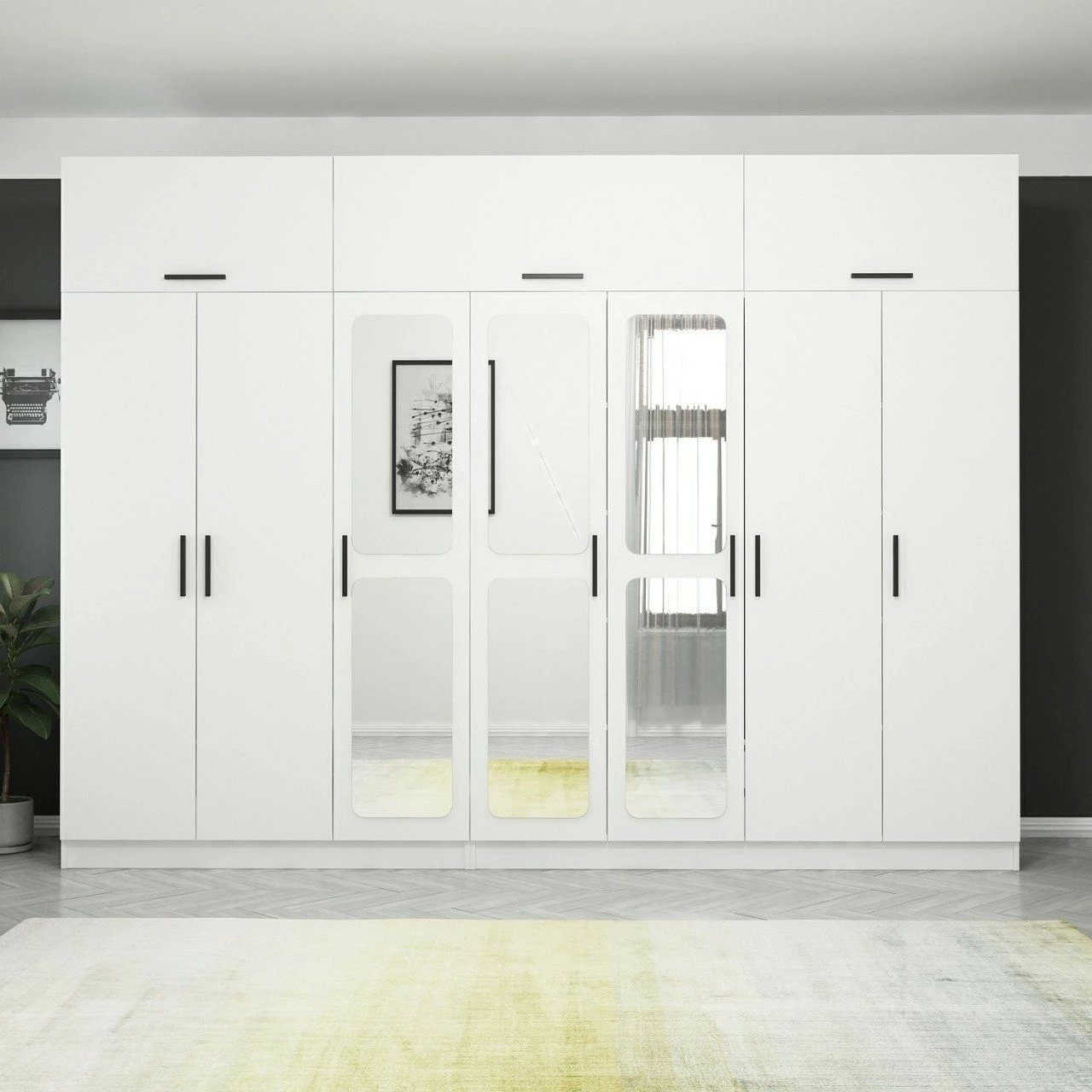 Dollap Skye Decor, ngjyrë e bardhë, Kale - 3103