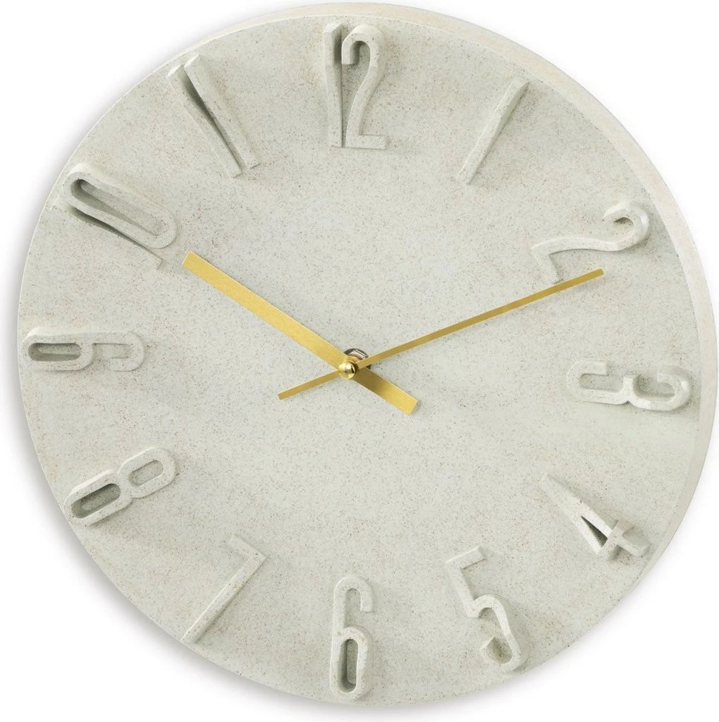 Orë muri Hama Corfu, 30cm, analoge, bezhë