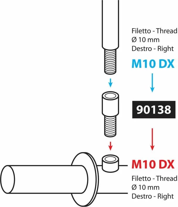 Bulon I Pasqyres Motorri 10mm D&gt; 10mm D