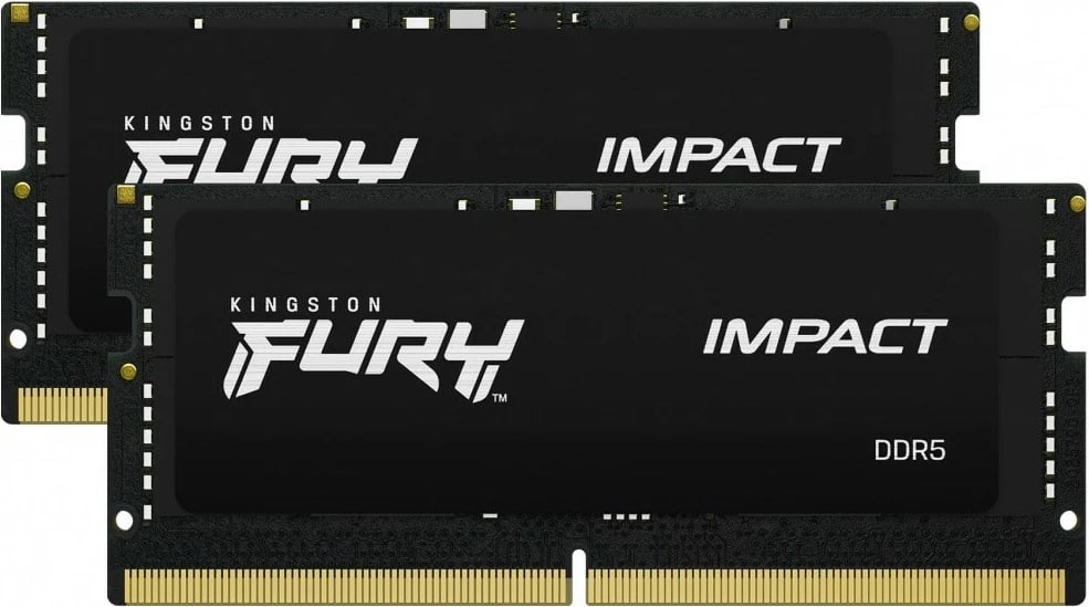 RAM Memorje Kingston Fury Impact DDR5 SODIMM 32GB (2x16GB), 5600MHz, CL40, për laptop
