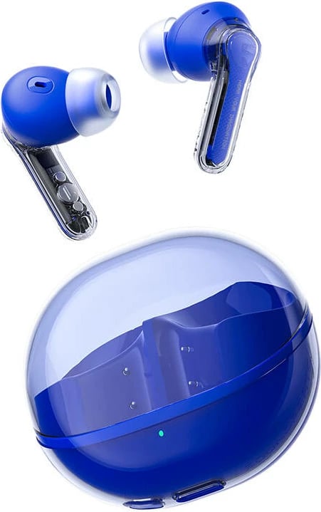 Kufje Soundpeats Clear TWS, Bluetooth 5.3, 12 mm, Blu me kasë karikimi