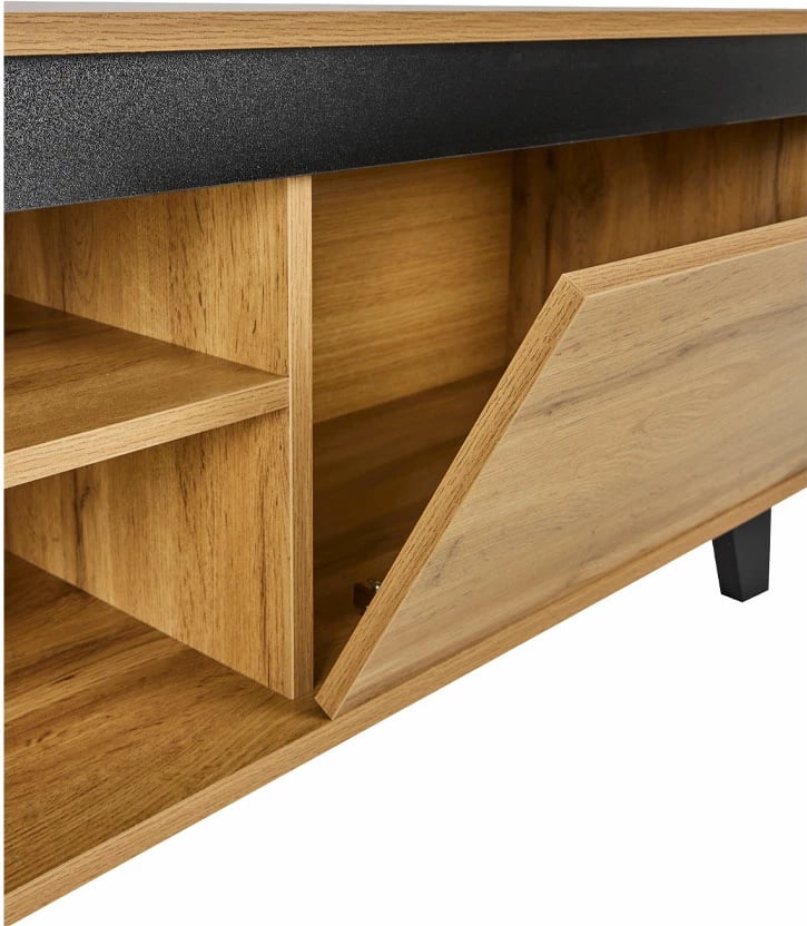 Komodë TV Arabica, ngjyrë sonoma dhe e zezë, 170x38x49 cm