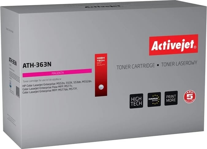 Toner zëvendësues Activejet ATH-363N për printer HP 508A CF363A, supreme, vjollcë