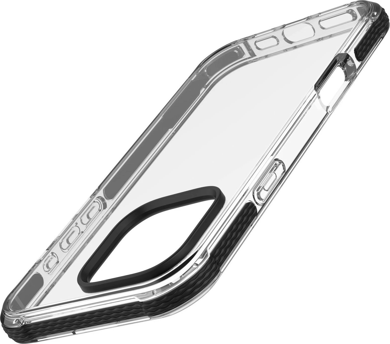 Mbështjellës Cellularline Tetra Force Strong Guard për iPhone 16 Pro, 6.3", e zezë
