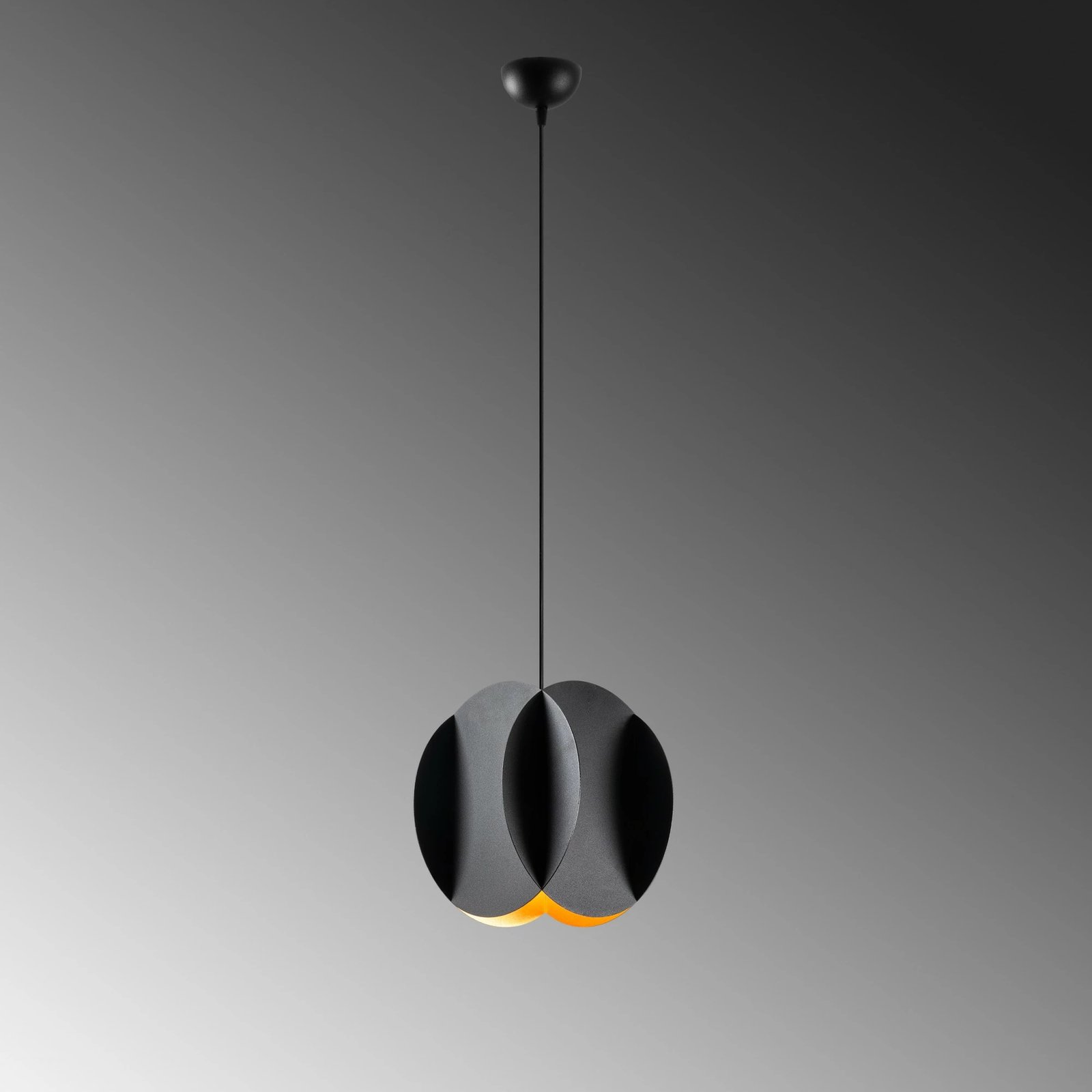 Llambë tavani Opviq, Corner, e zezë, 25cm