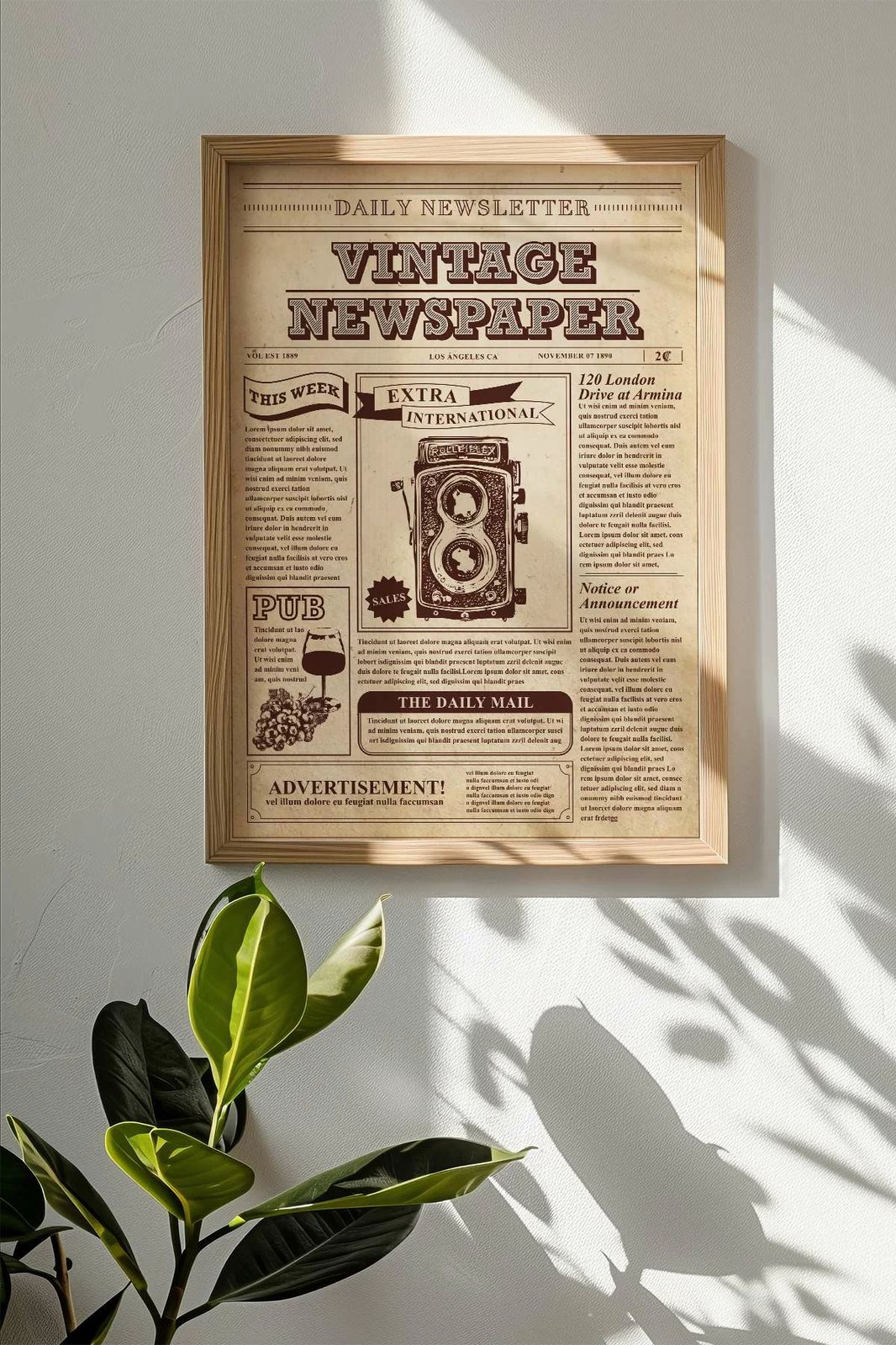 Pikturë dekorative me kornizë, Wallity, NWSPPRMDL5