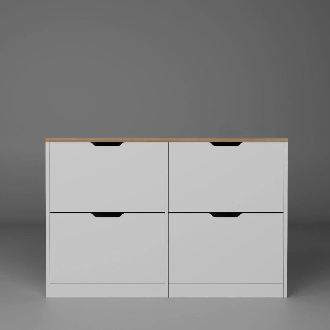 Dollap këpucësh Skye Decor, ngjyrë arre e çelët, April 1600-150