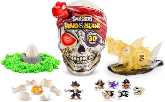 Set lodrash Cobi Gigant Smashers Skull Dino Island, me 30 surpriza, për fëmijë, shumëngjyrësh