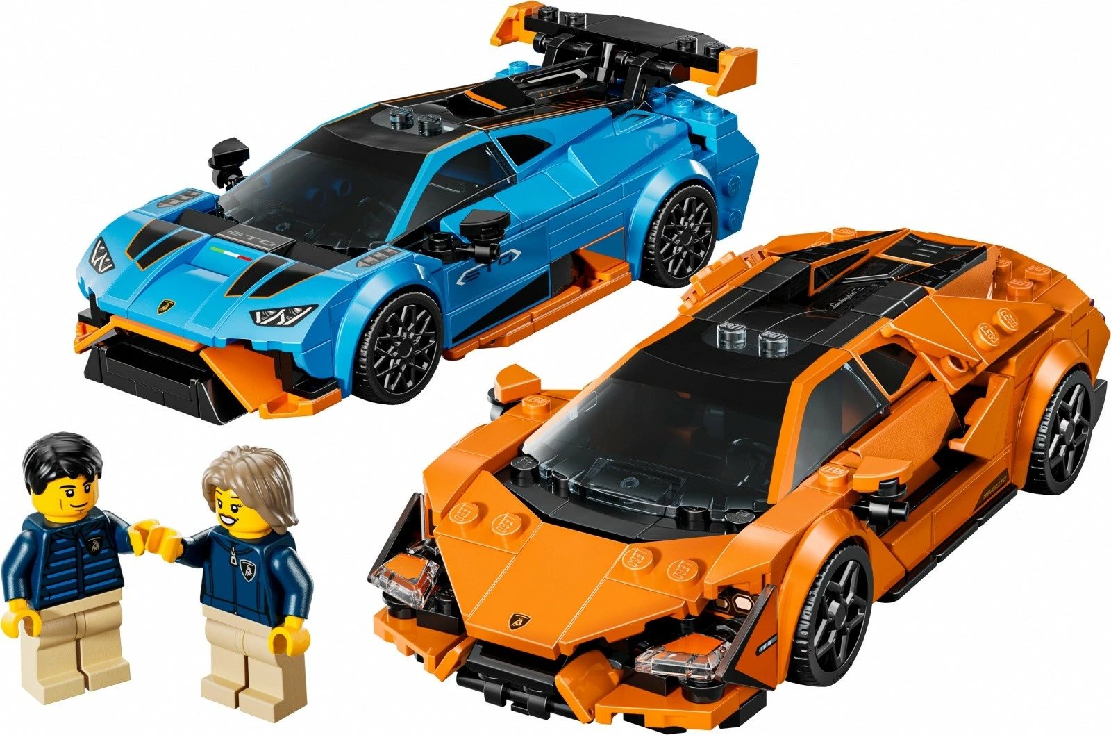 Set ndërtimi LEGO Speed Champions 77238, Lamborghini Revuelto & Huracán STO, 607 pjesë