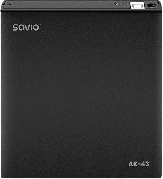 Nagjikuese e jashtme CD/DVD Savio AK-43, USB, Slim, e zezë