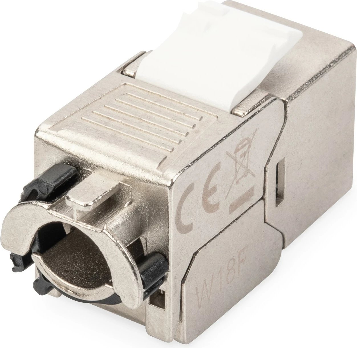 Keystone modul Digitus Cat. 6A, shielded, menaxher kabllosh, RJ-45, silver