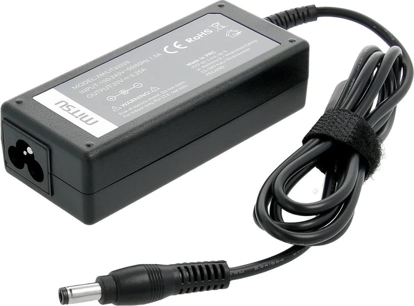 Karikues laptopi Mitsu ZM/LIT20325, 20V 3.25A, 65W, për Fujitsu/Maxdata, i zi