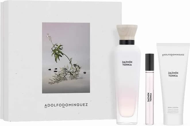 Eau de Toilette set për femra ADOLFO DOMINGUEZ Jazmín Tonka, 120ml, 3 copë