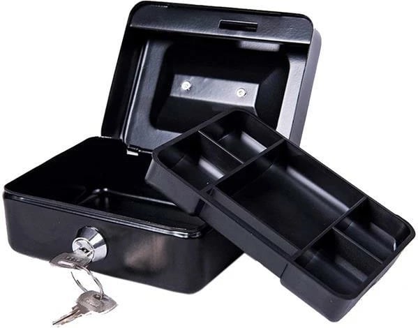 Kasafortë metalike NEXT H9x25x18cm, e zezë Kasafortë metalike NEXT H9x25x18cm, e zezë