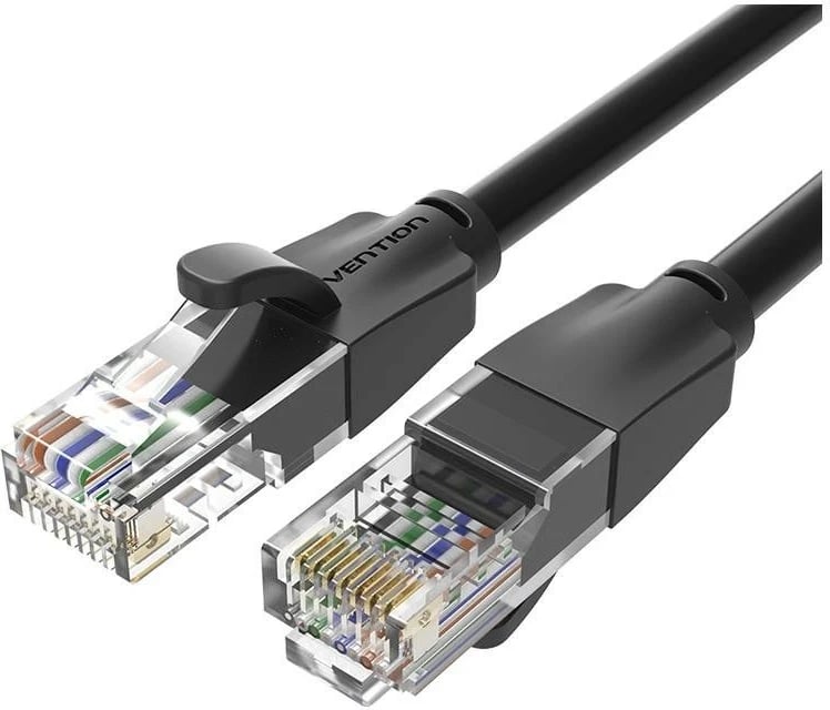 Kabëll rrjeti Vention RJ-45/RJ-45, Cat. 6, 25m, i zi