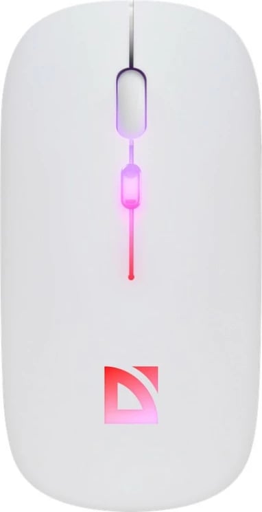 Maus wireless Defender TOUCH MM-997, RGB, 800/1200/1600 DPI, i bardhë