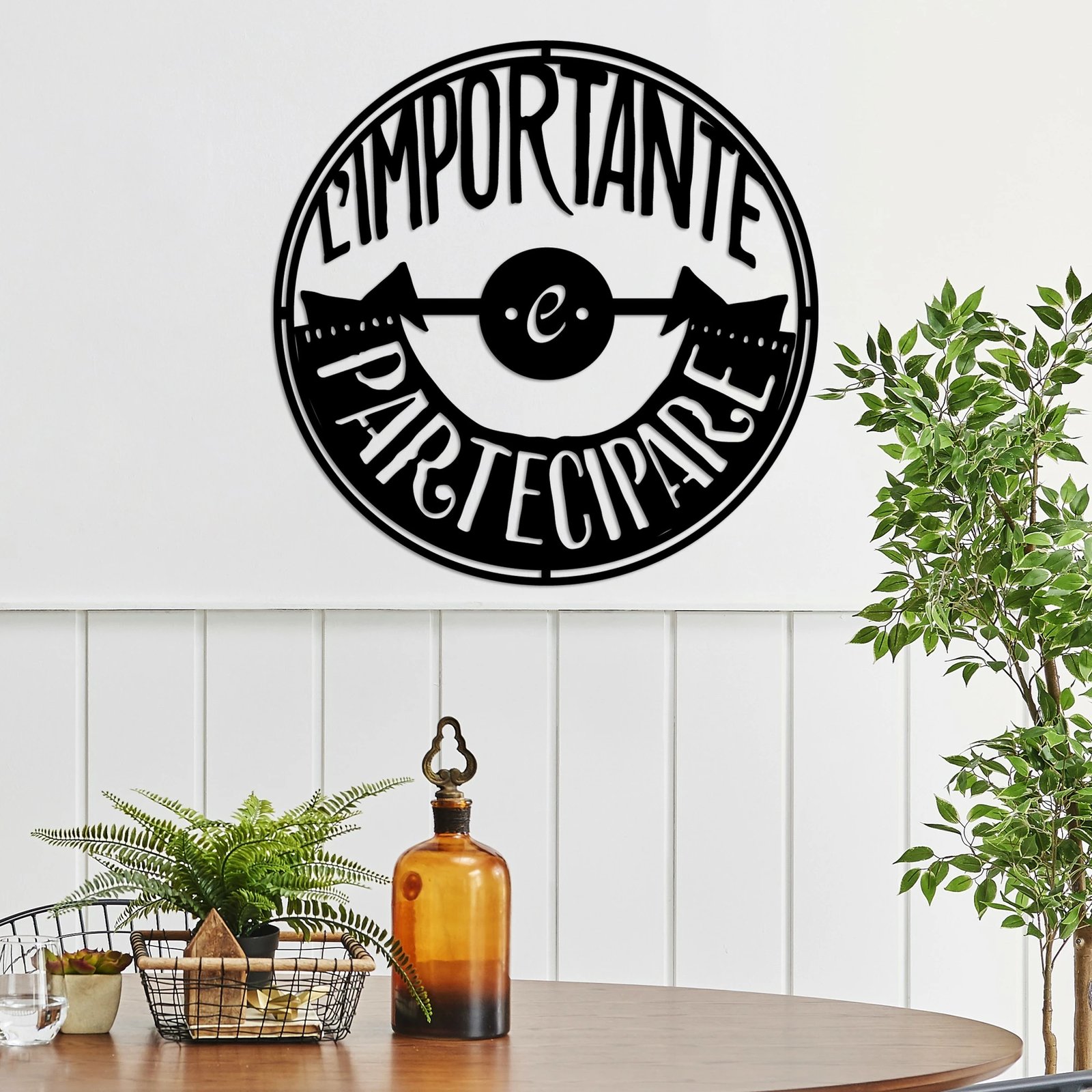 Aksesor dekorativ metalik për mur, Wallity, Limportante Partecipare, 56x56cm