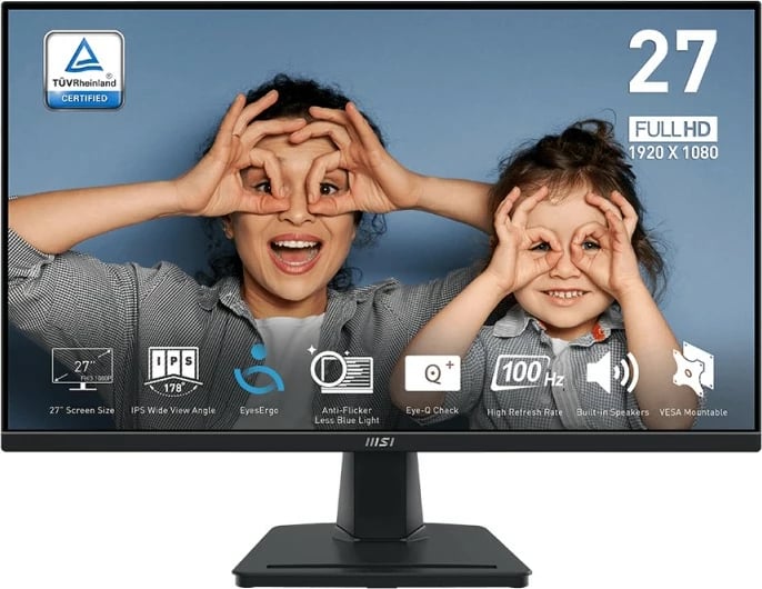 Monitor MSI Pro MP275QDE, 27", 2560 x 1440, Wide Quad HD, i zi