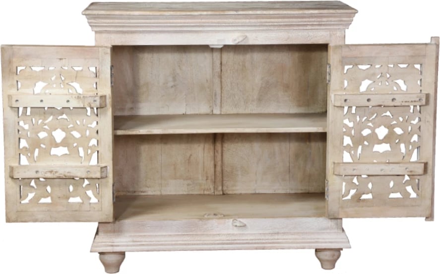 Komodë Corfu me 2 dyer, ngjyrë natyrale, 90x40x90