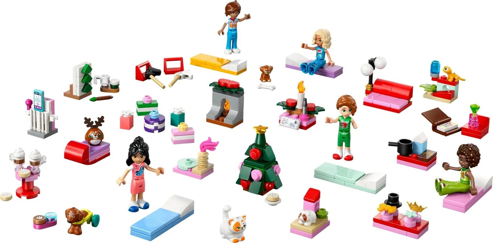 Kalendar adventi LEGO Friends 42668, 237 pjesë, 5 minifigura, për fëmijë, shumëngjyrësh