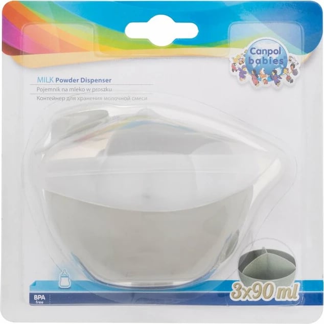 Dispenser për pluhur qumështi Canpol babies për fëmijë gri 270ml