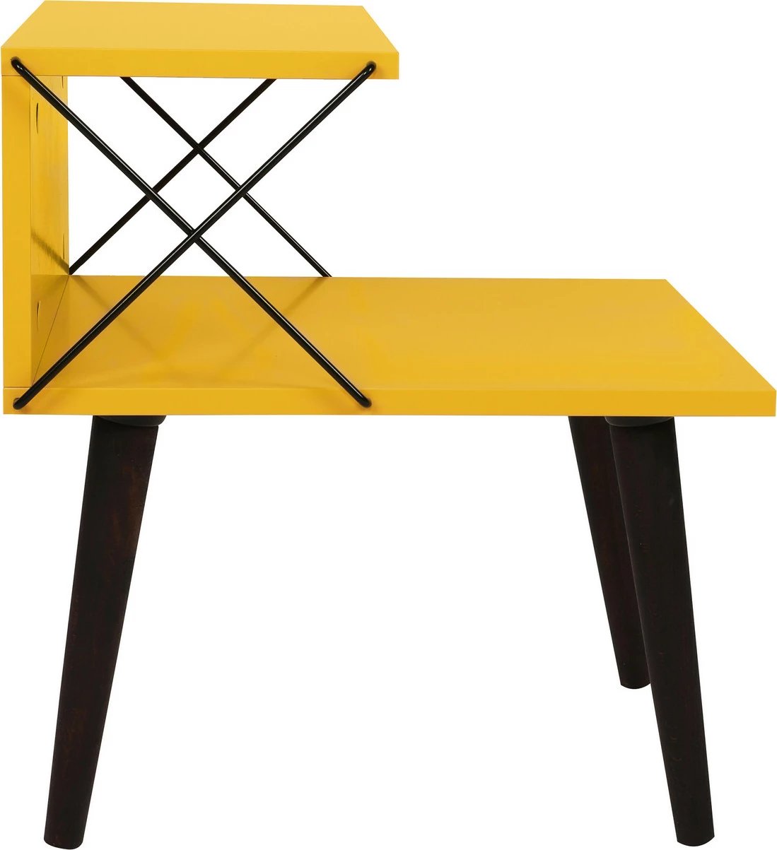 Komodinë anës krevati Hanah Home, Cross, e verdhë