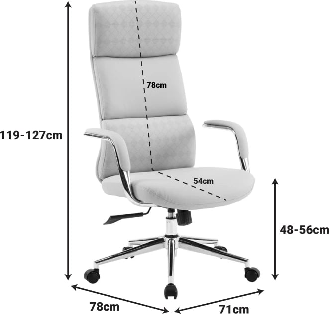 Karrige menaxheri për zyre, ngjyrë bezhë, Bendona, 71x78x119-127cm