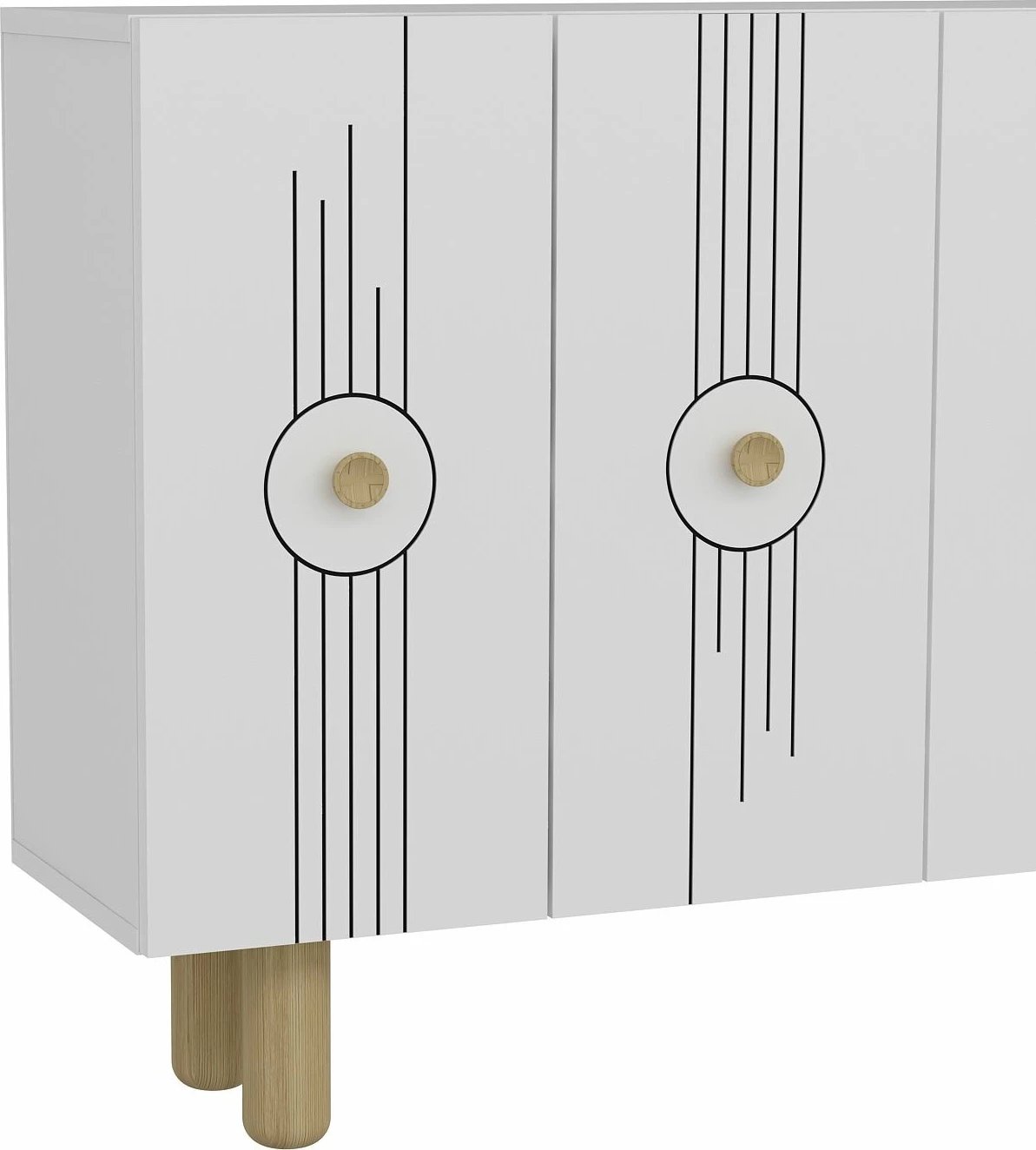 Konsolë Skye Decor, Fraud Bohem KM120, ngjyrë e bardhë