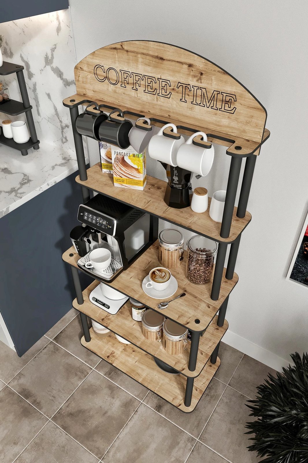 Stendë për kafe Skye Decor, ngjyrë lisi Stendë për kafe Skye Decor, ngjyrë lisi