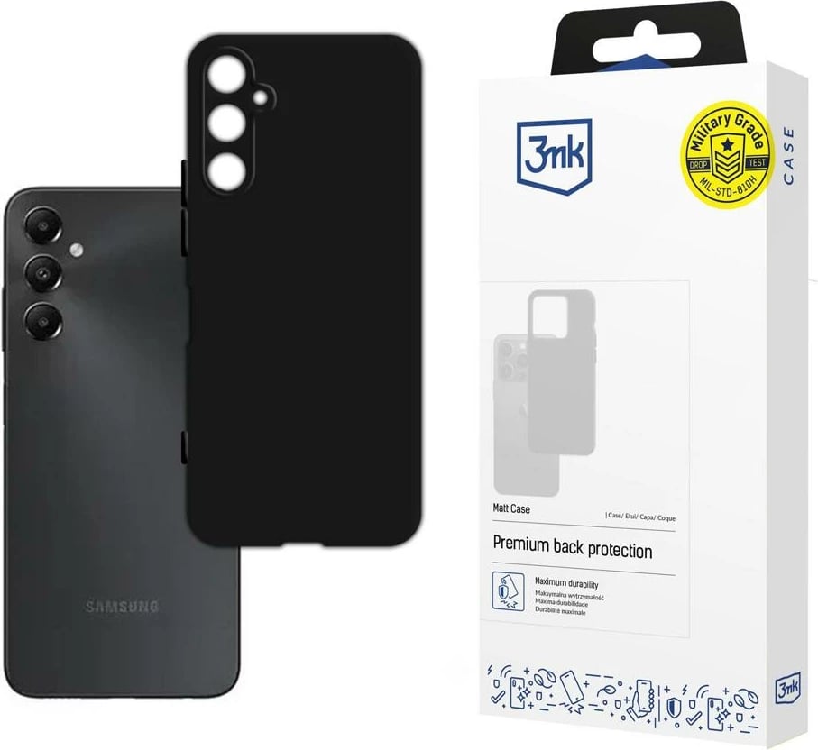 Mbështjellës 3mk Matt Case për Samsung Galaxy A05s, i zi