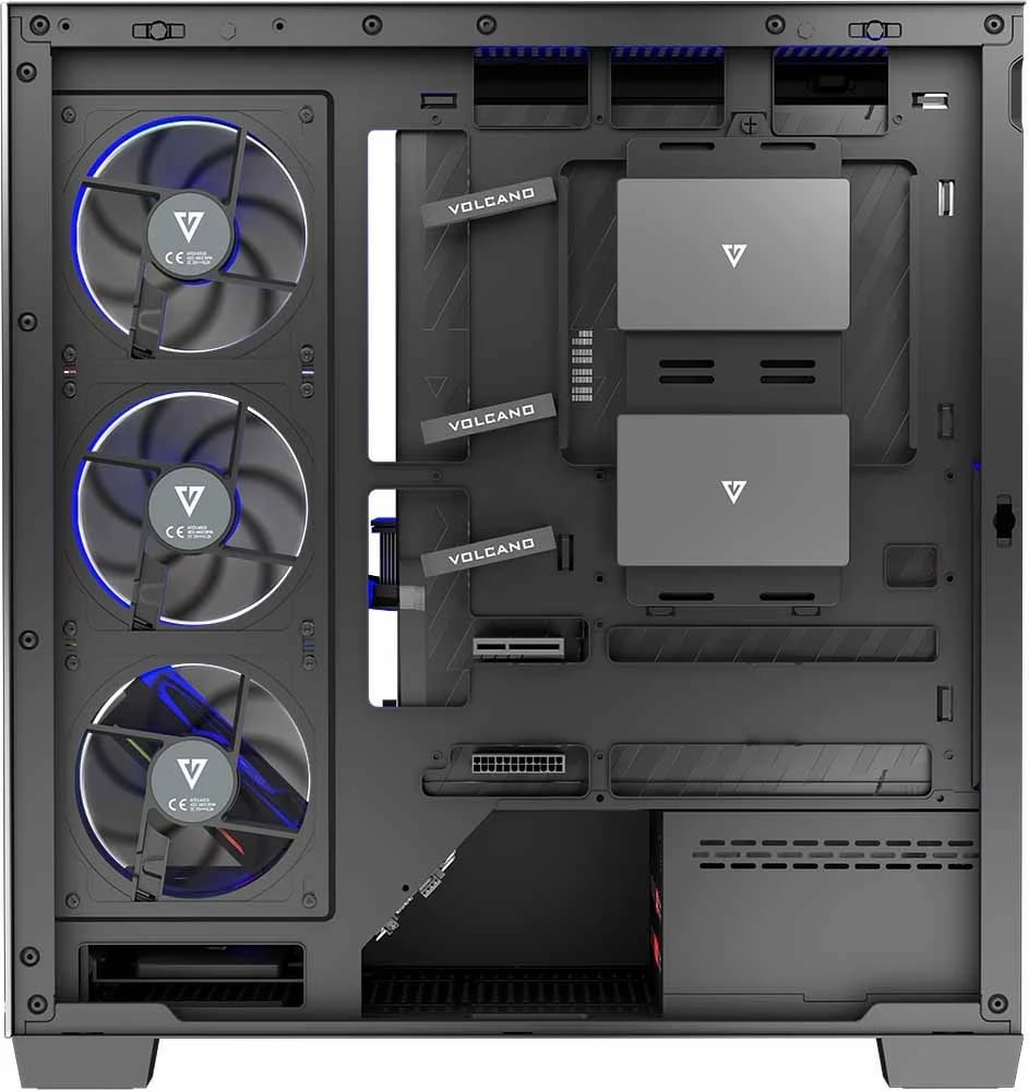 Kasë MODECOM STELLAR 5F ARGB, Midi Tower, me 5 ventilatorë ARGB, e zezë