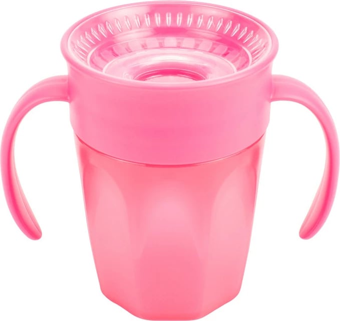 Gotë për fëmijë DR. BROWN'S 360 Tumbler pa pipë, rozë, 200ml