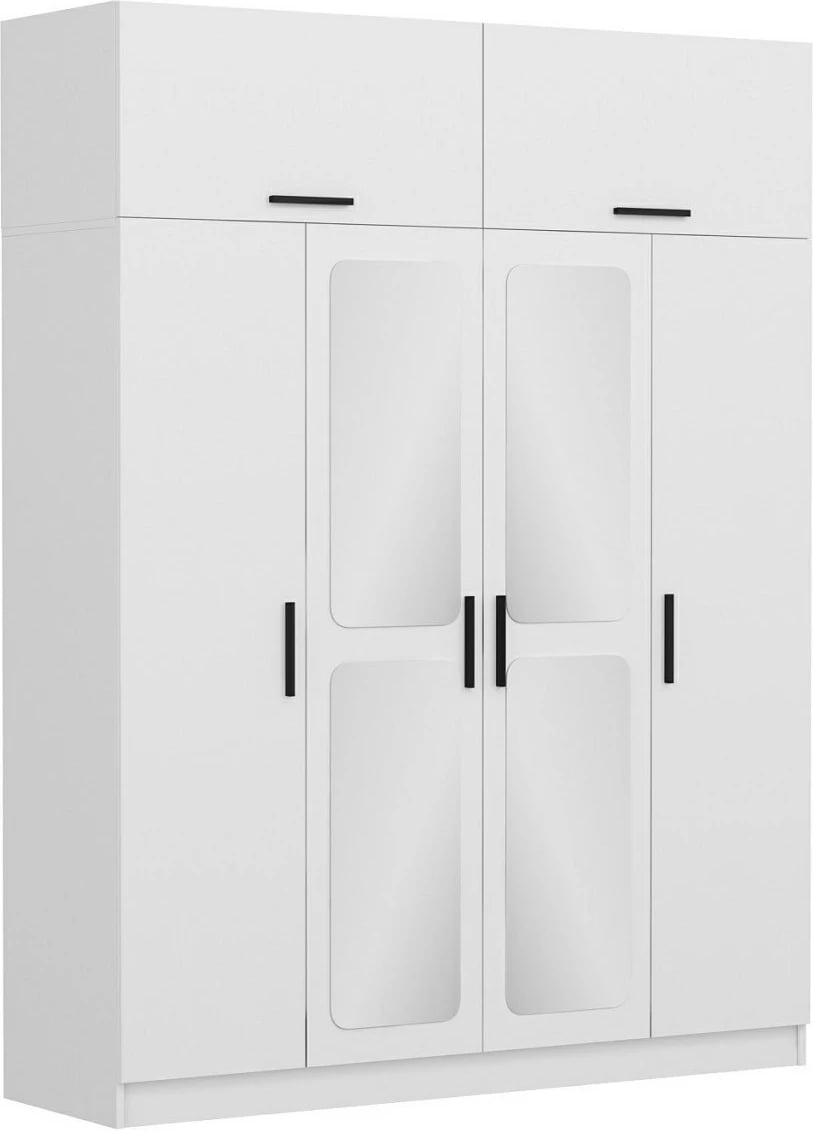 Dollap për rroba, ngjyrë e bardhë, Skye Decor, 180x235x52 cm