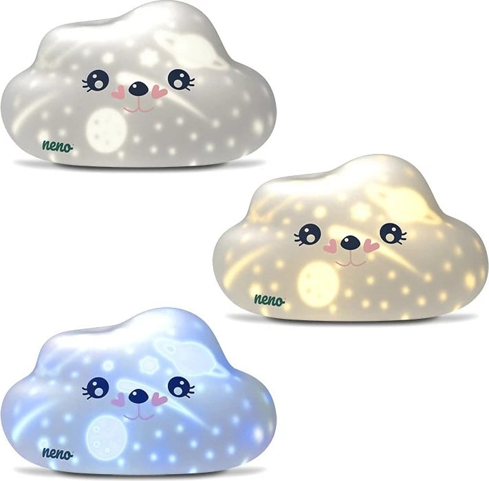 Llambë nate neno Cosmo prej silikoni, LED, me prekje, e bardhë