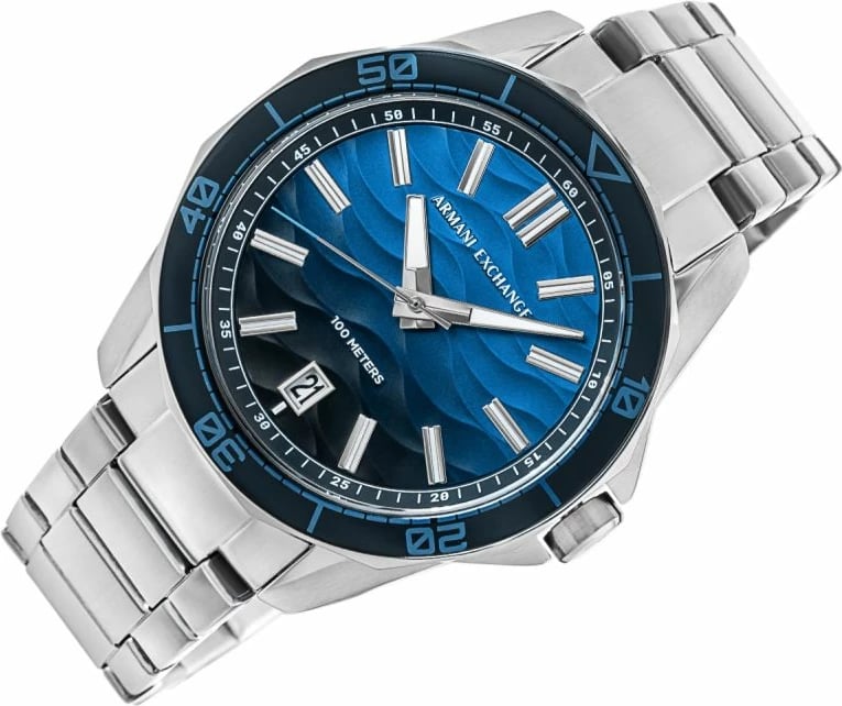 Orë dore për meshkuj Armani Exchange, argjend