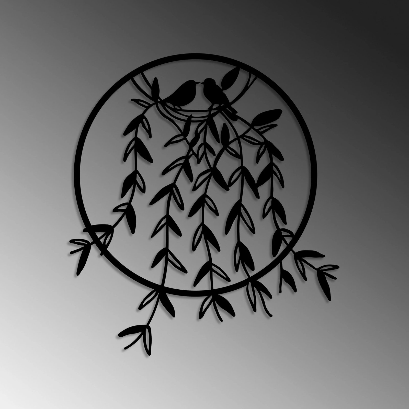 Aksesor dekorativ metalik për mur, Wallity, Foleja e zogjve - 2