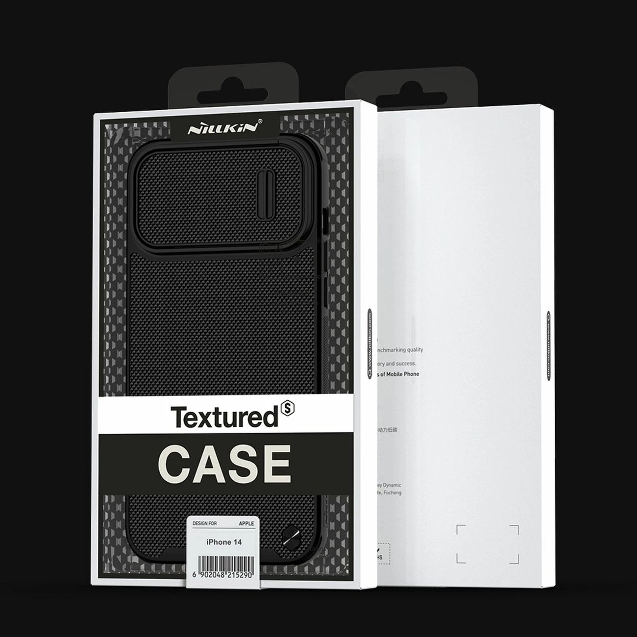Mbështjellës Nillkin Textured S Case për iPhone 14, me kapak kamere, i zi