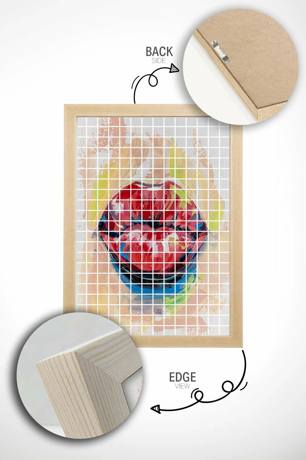 Pikturë dekorative me kornizë, Wallity Popkare15, shumëngjyrëshe, 33x48cm