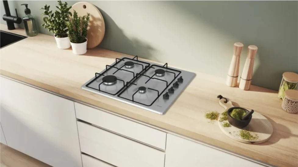 Sobë gazi Bosch PBP6B5K80, 4 zona, inoks, gri
