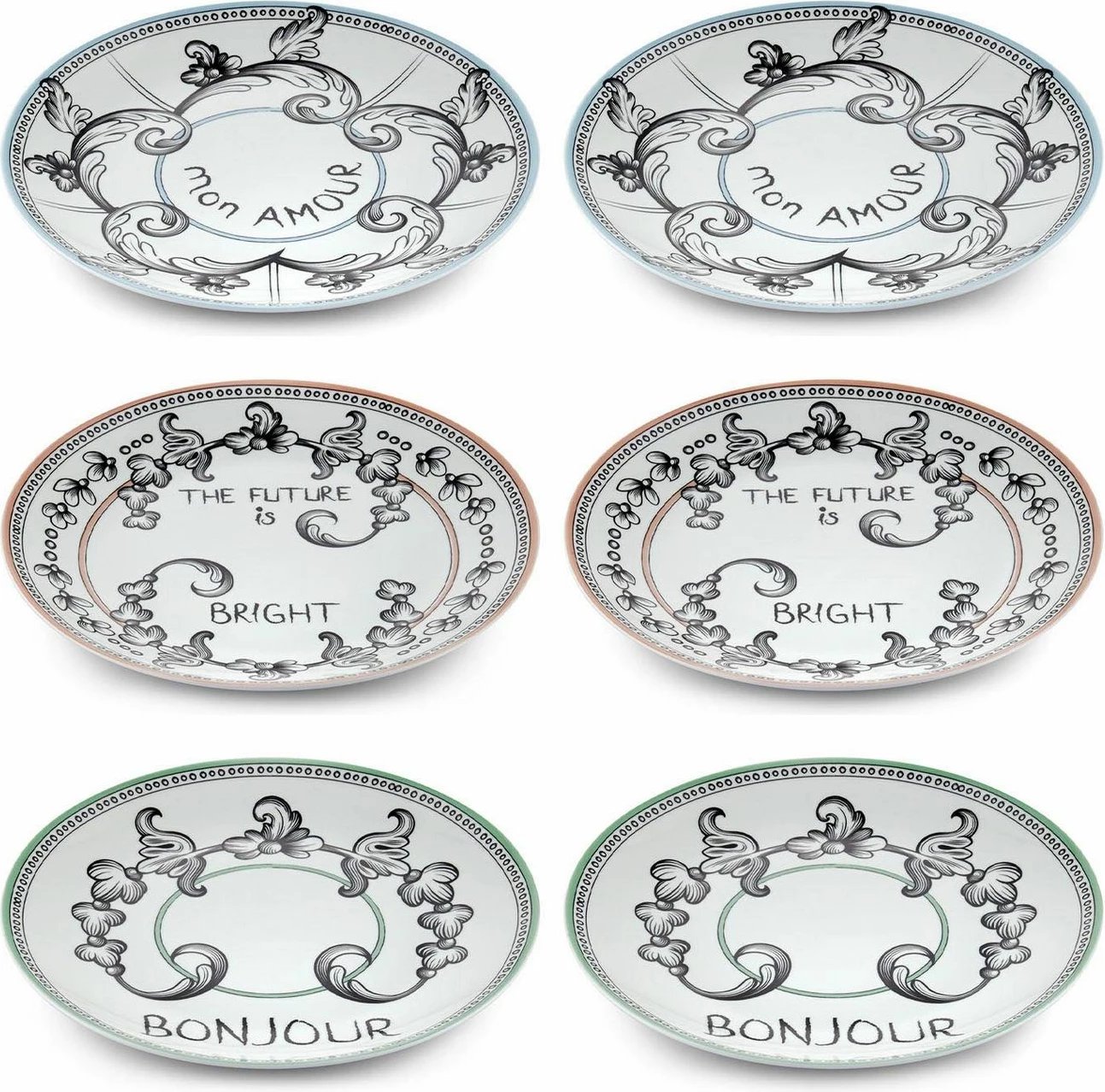 Set pjatash për ëmbëlsira (6 copë), Hermia, DNR0055