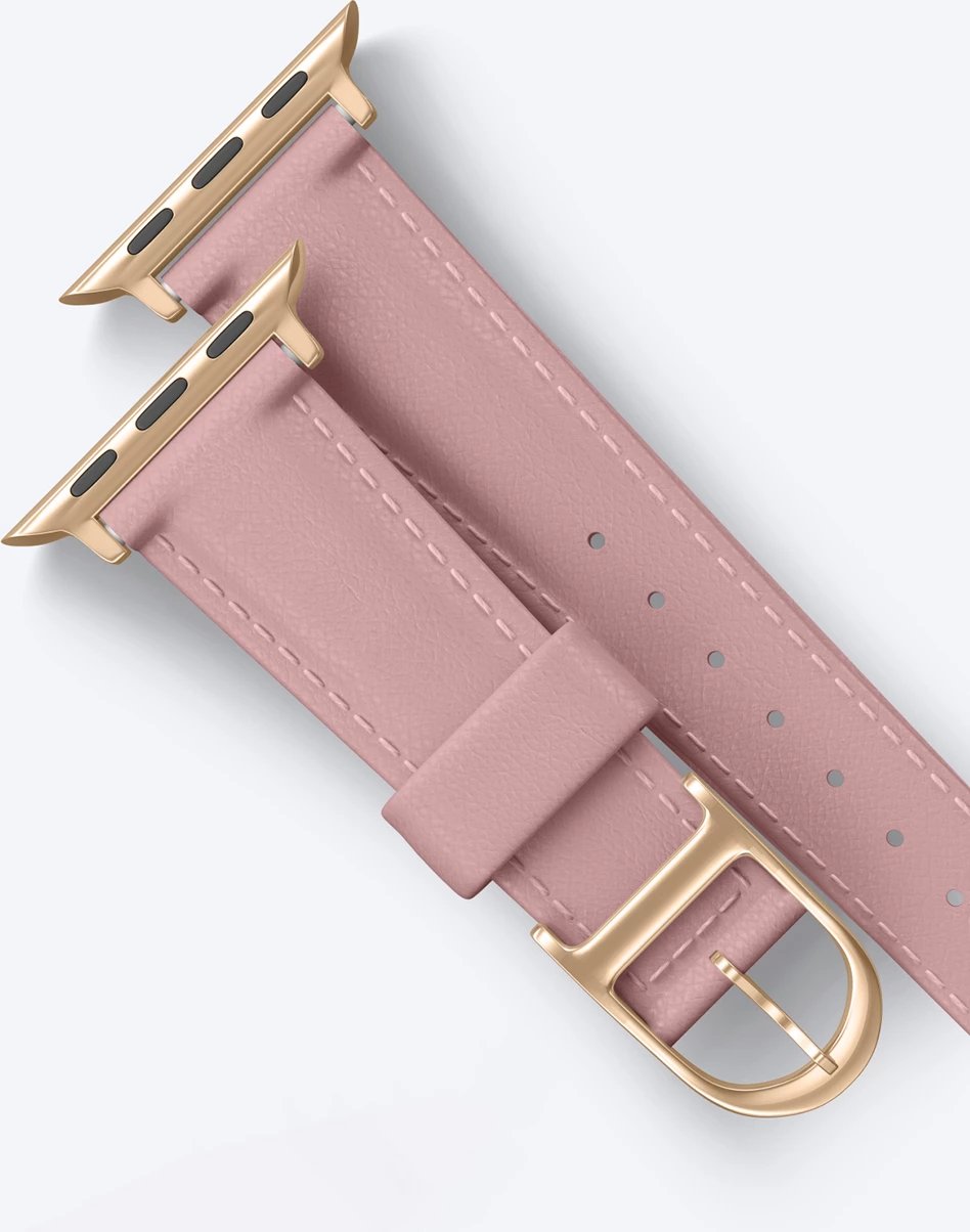 Rrip lëkure për Apple Watch AmazingThing Class Band, 45/46/49 mm, Rozë