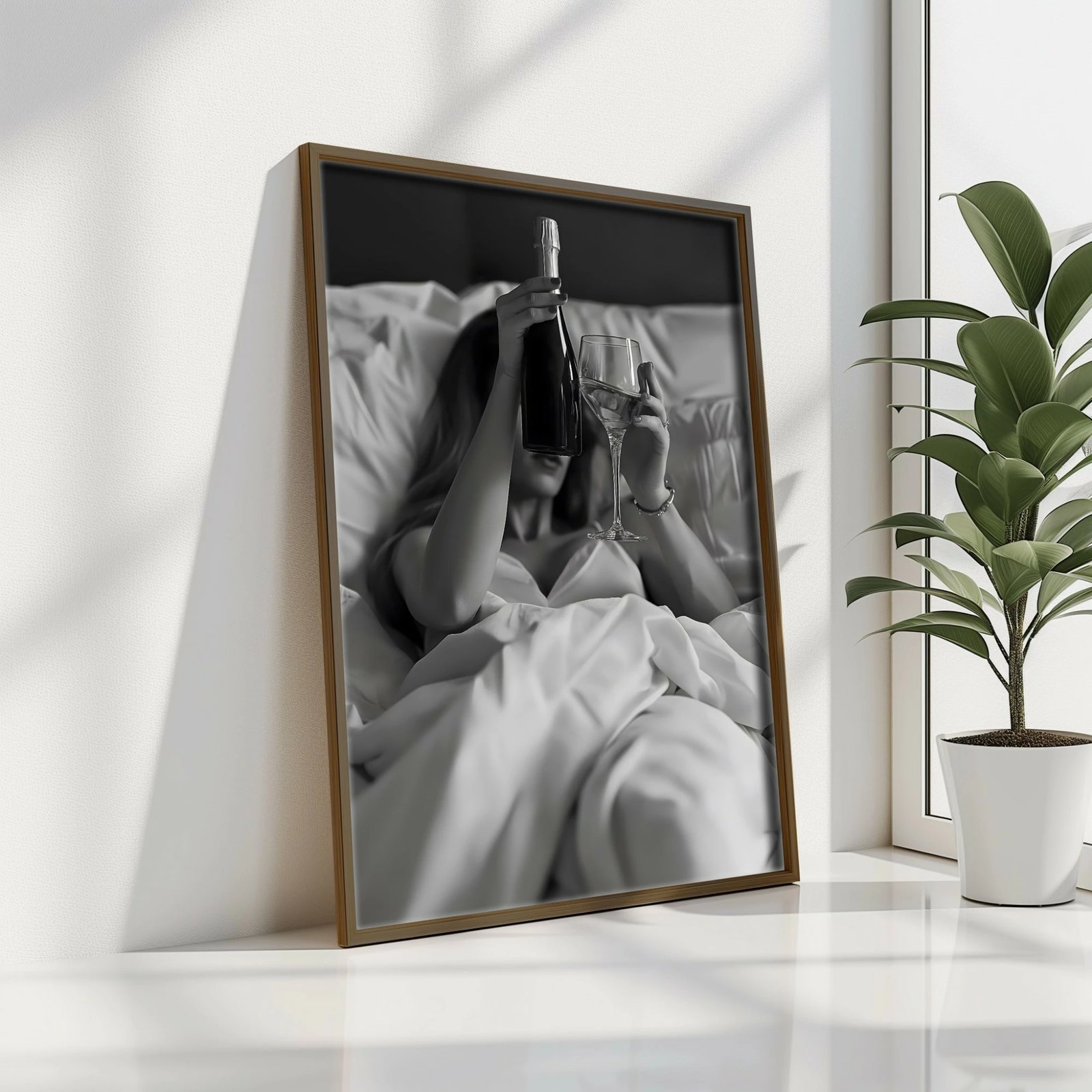 Pikturë dekorative me kornizë MDF, shumëngjyrëshe, Wallity, GE154-L