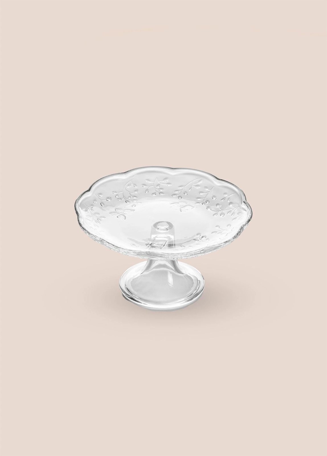 Pjatë për servirje ëmbëlsirash Hermia, qelq transparent, CAM0500